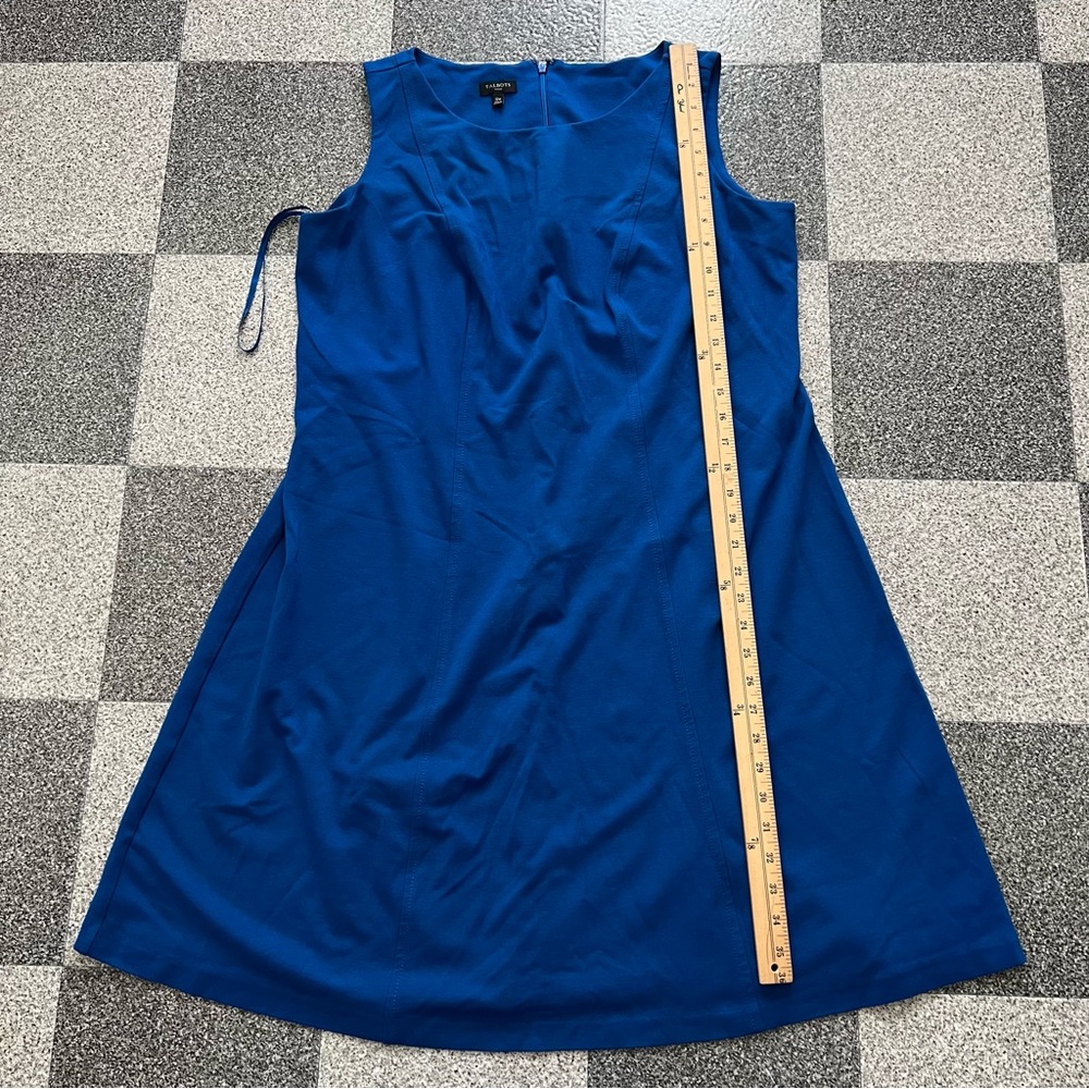 Talbots Women's Royal Blue Sleeveless Midi Dress- Size 12W - Picture 4 of 9